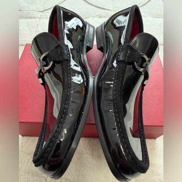 NEW! $895 Salvatore Ferragamo Grandioso-2 Patent Leather Gancini Loafers 11.5 - Picture 4 of 10